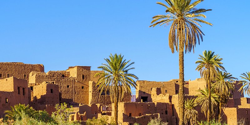 Dorpje Tinghir in Marokko